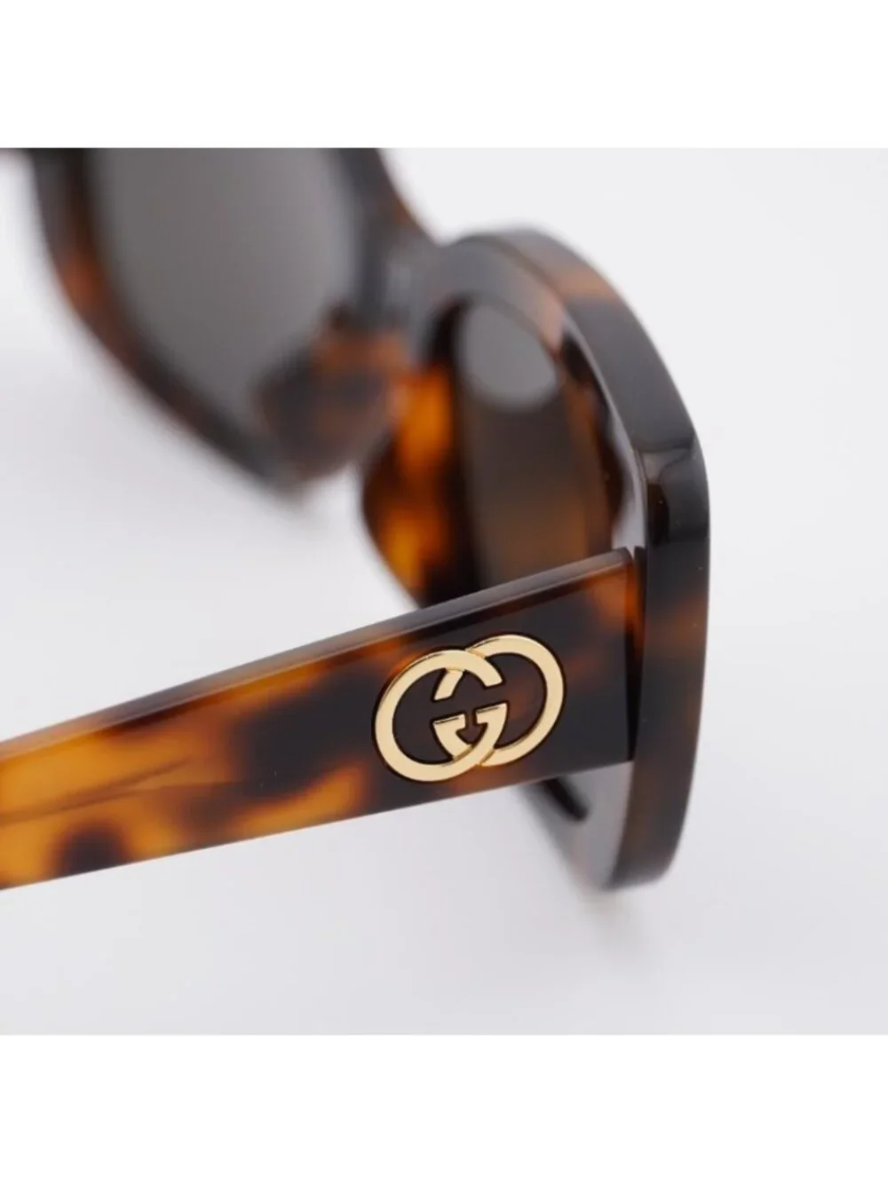 Gucci GG1979SK 002 Sunglasses Havana Rectangle Frame, Grey Lenses